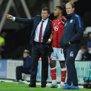 Steve Cotterill Conferencing with Liam Moore: Bristol City vs Preston North End, Sky Bet Championship, 2015 Steve Cotterill Conferencing with Liam Moore: Bristol City vs Preston North End, Sky Bet Championship, 2015