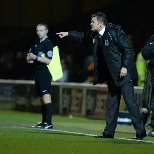 Steve Cotterill Gives Instructions: Bristol City FC at Huish Park Against Yeovil Town, Sky Bet League One
