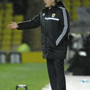 Print of Steve Cotterill at Vicarage Road FA Cup Replay Print of Steve Cotterill at Vicarage Road FA Cup Replay