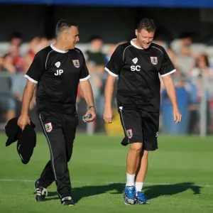 Print of Steve Cotterill and John Pemberton at Woodspring Stadium