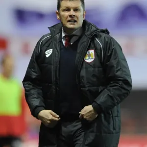Steve Cotterill Leads Bristol City Against Peterborough United Print Steve Cotterill Leads Bristol City Against Peterborough United Print