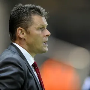 Steve Cotterill Leads Bristol City Against Port Vale Print