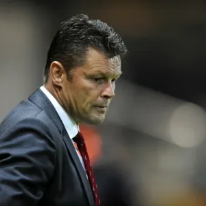 Steve Cotterill Leads Bristol City at Port Vale's Vale Park Print