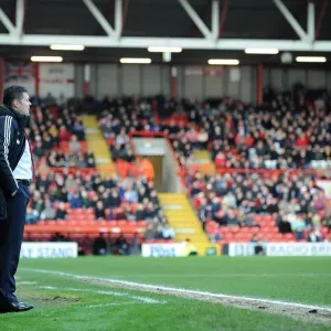 Steve Cotterill Watches Bristol City Take on Walsall in League One Print Steve Cotterill Watches Bristol City Take on Walsall in League One Print