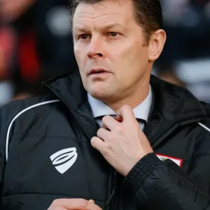 Steve Cotterill Watches Crewe Alexandra Take on Bristol City Print