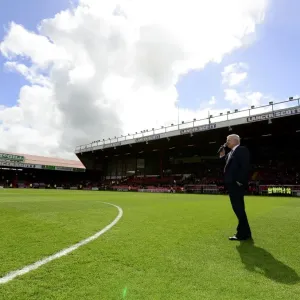 Steve Lansdown watches Bristol City v Crewe match print Steve Lansdown watches Bristol City v Crewe match print