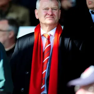 Steve Lansdown Print - Bristol City Chairman at Peterborough London Road