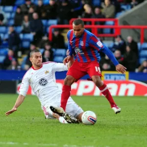 Steven Caulker vs. Jermain Easter: Intense Tackle in Championship Clash between Crystal Palace and Bristol City (22/01/2011)