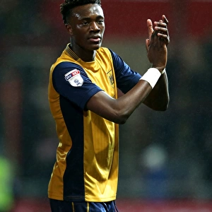Tammy Abraham of Bristol City Applauds Fans in FA Cup Third Round Replay at Fleetwood Town's Highbury Stadium
