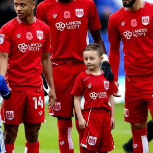 Tammy Abraham and Bristol City Mascot at St Andrews Stadium, 2016: Birmingham City vs. Bristol City, Sky Bet Championship Tammy Abraham and Bristol City Mascot at St Andrews Stadium, 2016: Birmingham City vs. Bristol City, Sky Bet Championship