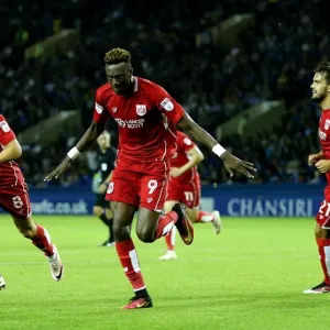 Tammy Abraham's Strike: A Celebratory Moment at Hillsborough - Bristol City vs. Sheffield Wednesday, 2016