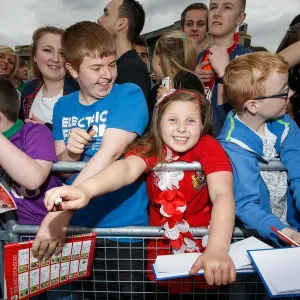 Thousands of Ecstatic Fans Pack Lloyds Amphitheatre for Bristol City's Championship Promotion Parade Thousands of Ecstatic Fans Pack Lloyds Amphitheatre for Bristol City's Championship Promotion Parade