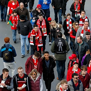 Thrilled Fans at the Johnstones Paint Trophy Final: Bristol City vs Walsall at Wembley Stadium