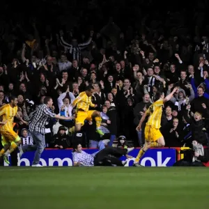 Thrilling Moment: Andrew Carroll's Euphoric Goal Celebration for Newcastle United at Ashton Gate Stadium, Championship Match vs. Bristol City - 2010 Thrilling Moment: Andrew Carroll's Euphoric Goal Celebration for Newcastle United at Ashton Gate Stadium, Championship Match vs. Bristol City - 2010