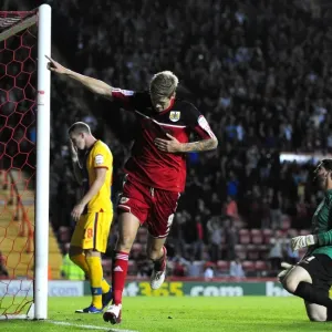 Thrilling Moment: Jon Stead's Euphoric Goal Celebration for Bristol City vs Crystal Palace, Championship 2012