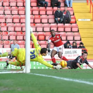 Thrilling Save: Greg Fleming Denies Jay Emmanuel-Thomass at Ashton Gate, 2014 Thrilling Save: Greg Fleming Denies Jay Emmanuel-Thomass at Ashton Gate, 2014