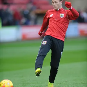 Todd Kane in Action: Swindon Town vs. Bristol City, League One Football Match, November 2014