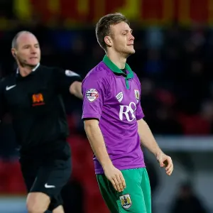 Print of a dejected Todd Kane after his FA Cup shot is saved Print of a dejected Todd Kane after his FA Cup shot is saved