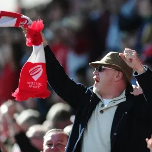 Triumphant Bristol City Fans Celebrate at Chesterfield's Proact Stadium, Sky Bet League One, 2015