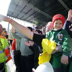 Triumphant Bristol City Fans Celebrate at Proact Stadium after Winning Sky Bet League One