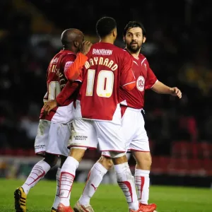 Print of Nicky Maynard, Jamal Campbell-Ryce, and Paul Hartley's Euphoric Moment