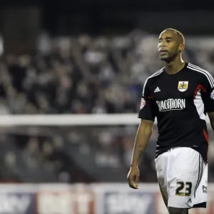 Tyrone Barnett of Bristol City in Action at Brentford, January 2014 Tyrone Barnett of Bristol City in Action at Brentford, January 2014