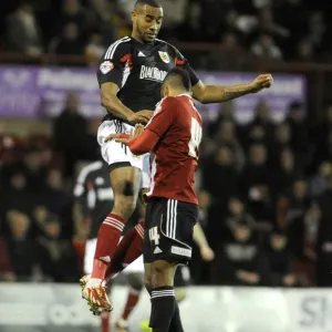 Tyrone Barnett Wins a Header for Bristol City against Brentford, Sky Bet League One, 2014 Tyrone Barnett Wins a Header for Bristol City against Brentford, Sky Bet League One, 2014