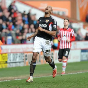 Tyrone Barnett's Frustration: Sheffield United vs. Bristol City, 2014 Tyrone Barnett's Frustration: Sheffield United vs. Bristol City, 2014