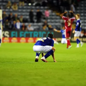 Unbelievable Miss: St. Ledger Watches as Bamba Shoots Over Open Goal in Last-Minute Heartbreak for Leicester City vs. Bristol City (170811) Unbelievable Miss: St. Ledger Watches as Bamba Shoots Over Open Goal in Last-Minute Heartbreak for Leicester City vs. Bristol City (170811)