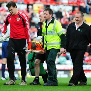 Print of Unconscious Grant Leadbitter at Ashton Gate