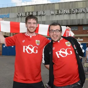 United Bristol City Fans Gather Outside Hillsborough Stadium Before Sky Bet Championship Match, 2015