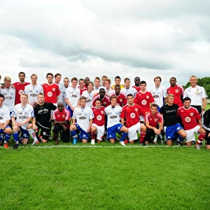 United in Football: A Historic Team Photo of Bristol City and Vallens Players