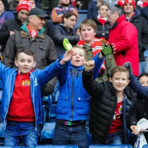 Print of Bristol City Fans at The Hawthorns during FA Cup Match