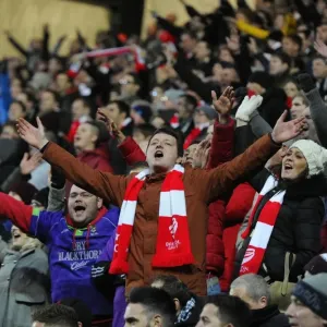 Unwavering Support: A Sea of Bristol City Fans at MK Dons vs. Bristol City, Sky Bet League One (07.02.2015) Unwavering Support: A Sea of Bristol City Fans at MK Dons vs. Bristol City, Sky Bet League One (07.02.2015)
