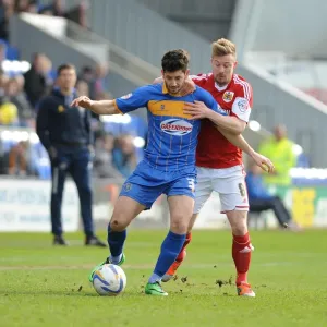 Wade Elliott vs Joe Jacobson Print, Sky Bet League One Football Match Wade Elliott vs Joe Jacobson Print, Sky Bet League One Football Match
