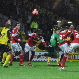 Watford's Jonathan Bond Fumbles in FA Cup Replay Print Watford's Jonathan Bond Fumbles in FA Cup Replay Print