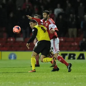 FA Cup Third Round Replay Print of Watford's Troy Deeney FA Cup Third Round Replay Print of Watford's Troy Deeney