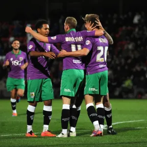 Wes Burns Scores the Winning Goal: Bristol City Triumphs in Johnstone's Paint Trophy Match against Cheltenham Town