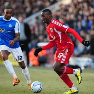 Yannick Bolasie in Action: Peterborough United vs. Bristol City Football Match, 2012