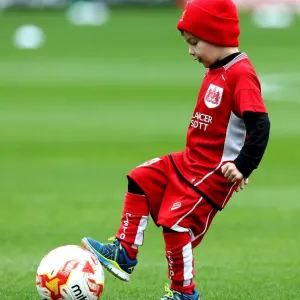 Young Bristol City Fan Assists Players with Footballs Print Young Bristol City Fan Assists Players with Footballs Print
