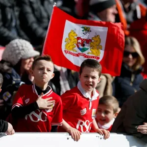 Young Bristol City Fan Shows Pride at Ashton Gate Stadium Print