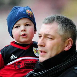 Young Bristol City Fan's Excitement at Blackpool vs. Bristol City Match, Npower Championship (2013)