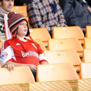Young Bristol City Fan's Excitement at Vale Park during Port Vale vs. Bristol City, Sky Bet League 1 Game