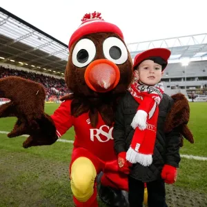 Young Fan and Scrumpy at Ashton Gate: Bristol City vs Birmingham City, 2016