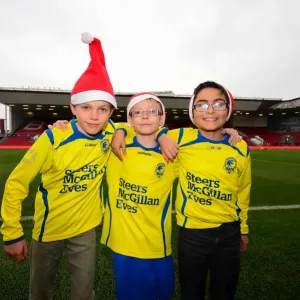 Young Fans in Christmas Hats at Bristol City vs. Preston North End Match, 2016