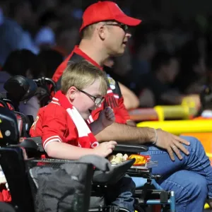 Young Fan's Excitement: Bristol City vs. Brentford at Ashton Gate