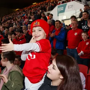 Young Fan's Excitement at Bristol City vs Derby County, Sky Bet Championship Match, 2016
