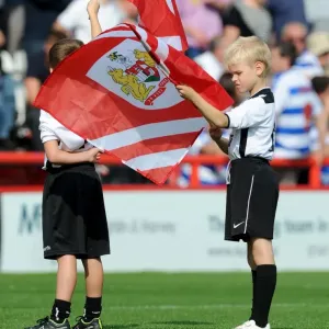 Young Flag Bearers of Portishead Town FC at Bristol City vs. Reading, 2015