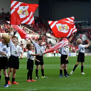 Young Flag Bearers of Portishead Town FC at Bristol City vs. Reading, 2015