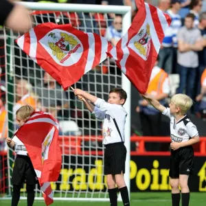 Young Flag Bearers of Portishead Town FC at Bristol City vs Reading, 2015
